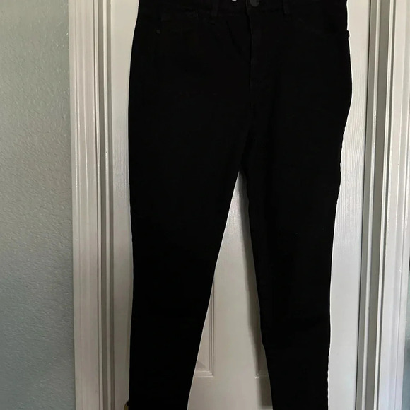 Democracy act “Ab” solution black denim jeans with stretch Size 12 - Picture 2 of 5